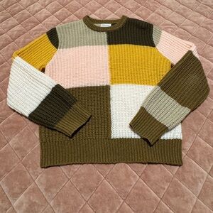 Brixton panel block colored sweater
